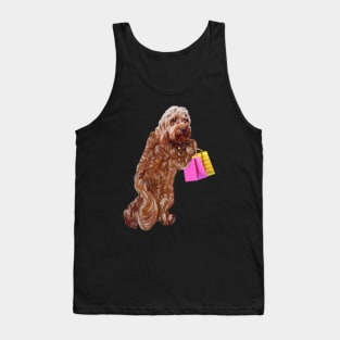 Cavapoo puppy - cute cavalier king charles spaniel Cavoodle-  puppy is going shopping Tank Top